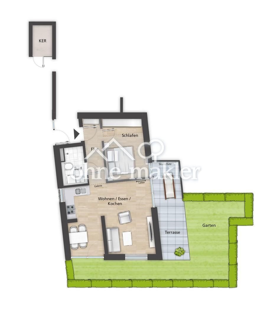 *1 Monat mietfrei wohnen* Moderne 2-Zimmer-Wohnung mit Wohlfühlfaktor F_00-02 WE 0.32 - Foto 5