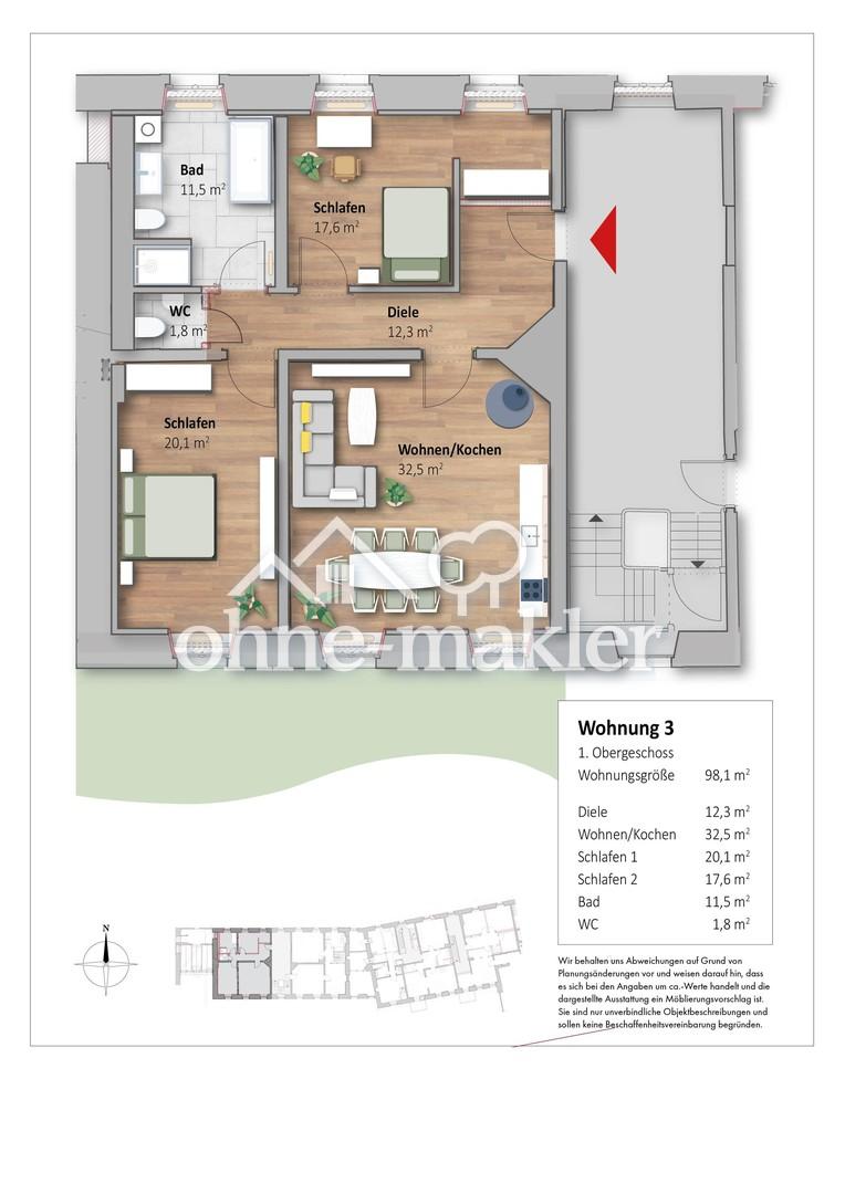 Modern, individuell und mit einem wunderbaren Blick in den Gutspark - Foto 3