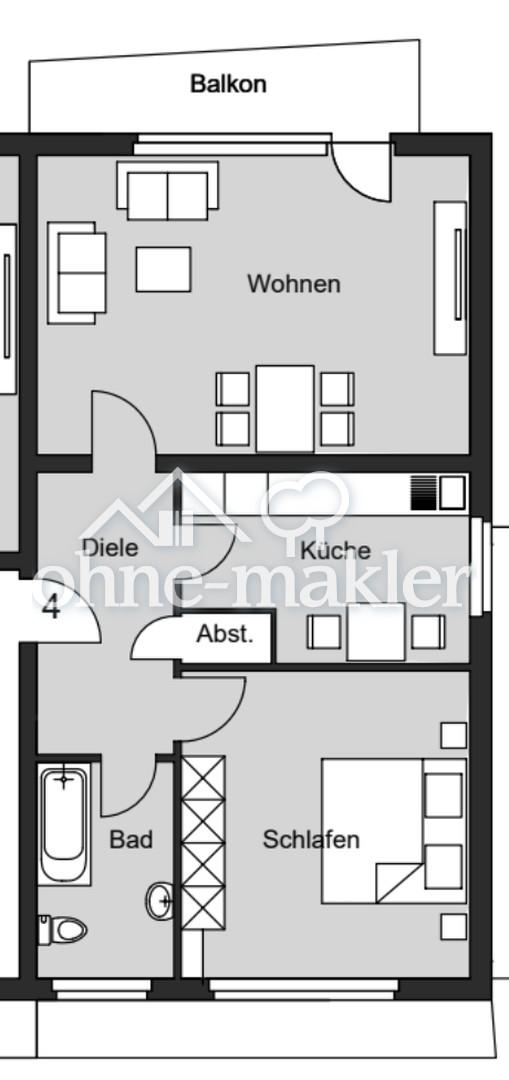 Frisch renovierte 2-Zimmer Wohnung mit Balkon - Foto 5
