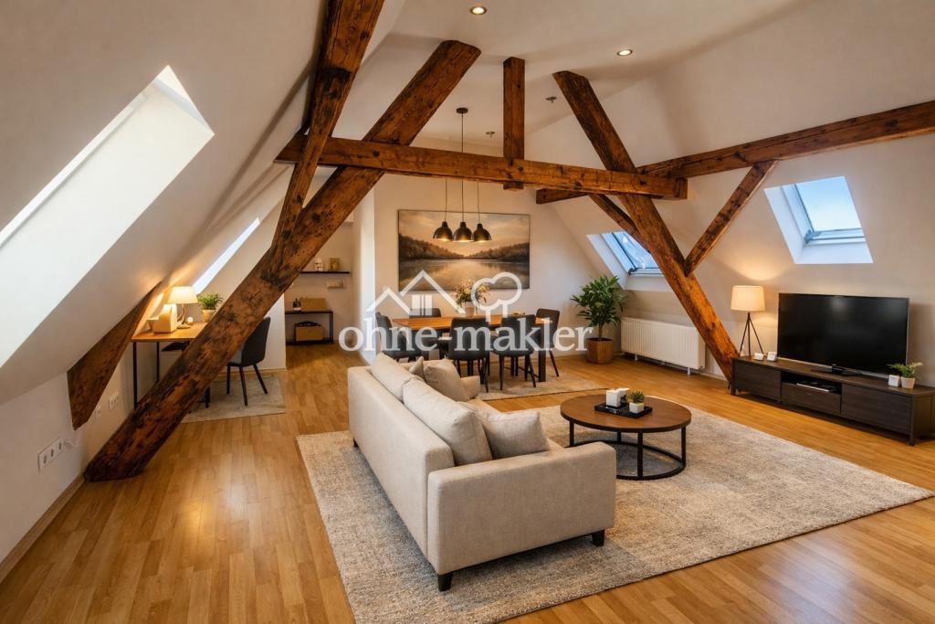 Urban Living: Möbliertes Dachgeschoss-Juwel in Düsseldorf City - Photo 1