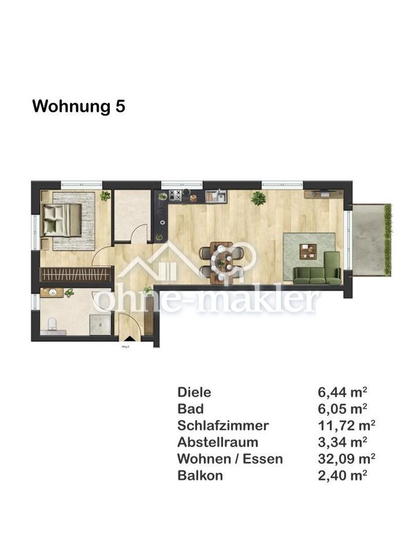 Neubau Erstbezug 2026 | Moderne 2 Zimmer Wohnung mit Balkon | Einbauküche | Aufzug - Photo 1
