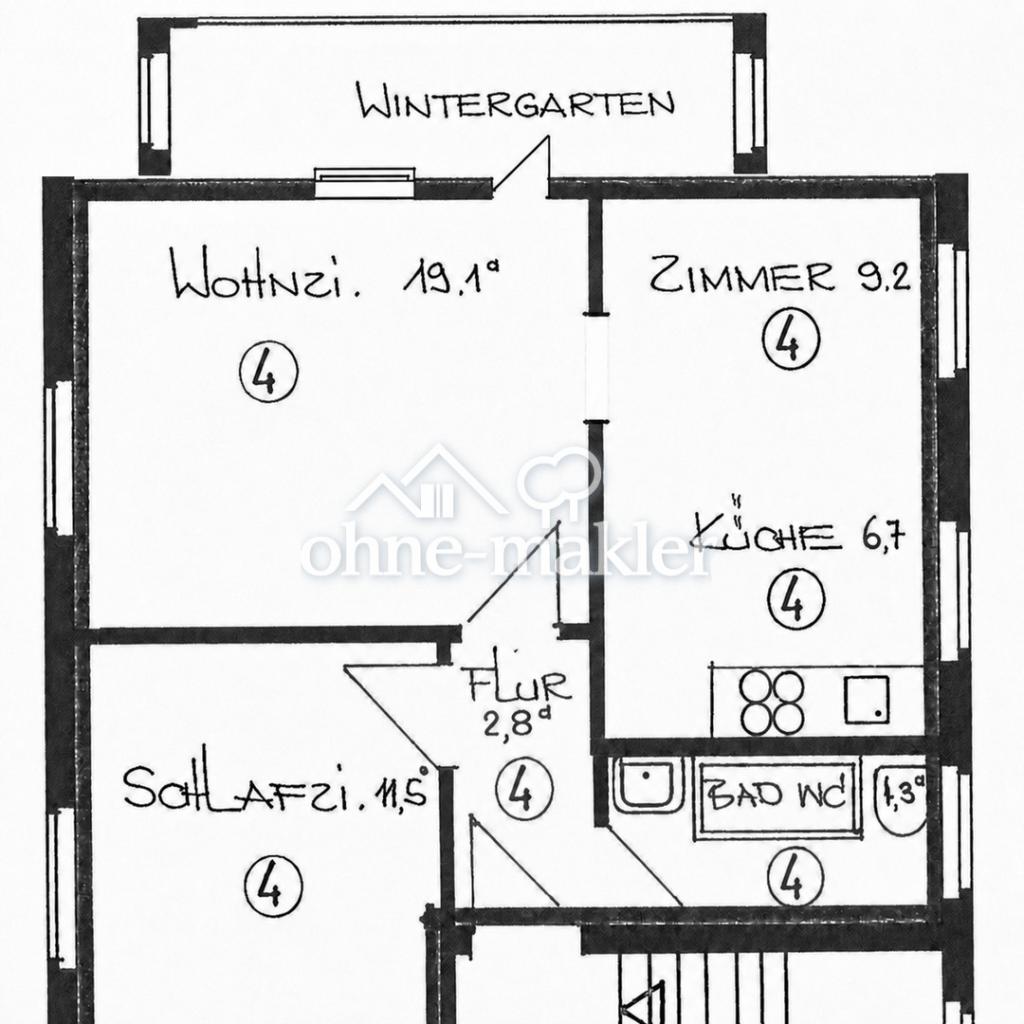 Erstbezug nach Kernsanierung - Helle 3-Zimmer Wohnung mit Wintergarten - Foto 5