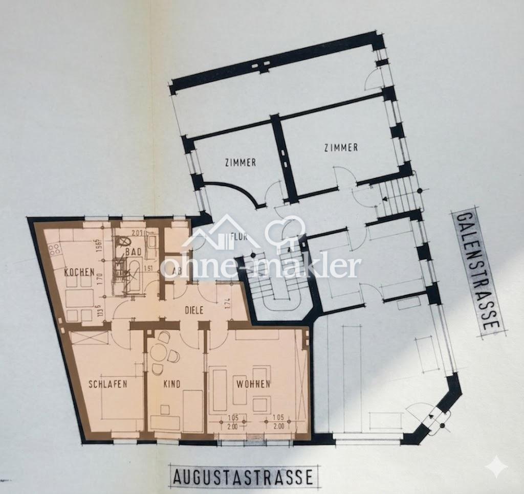 Stilvoller Altbautraum 3-Zi.Wohnung mit historischem Charme im Herzen von Witten - Photo 4