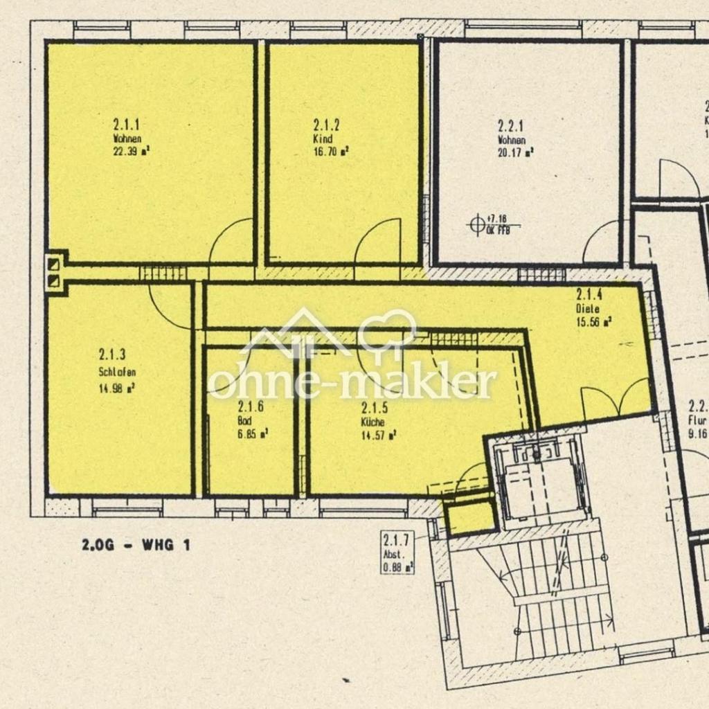 3ZKB Oststadt Fahrstuhl/Einbauküche/Tageslichtbad - Photo 3