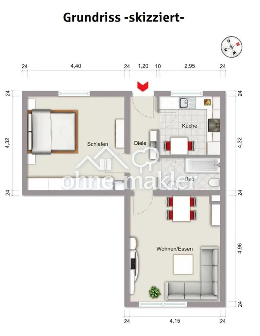 Modernisierte Wohnung mit Einbauküche – zentrale Lage direkt am Hauptbahnhof Pforzheim - Photo 5