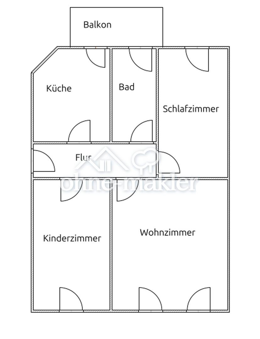 3-Zimmer-Erdgeschoss-Wohnung mit Balkon in Roßwein - Photo 4