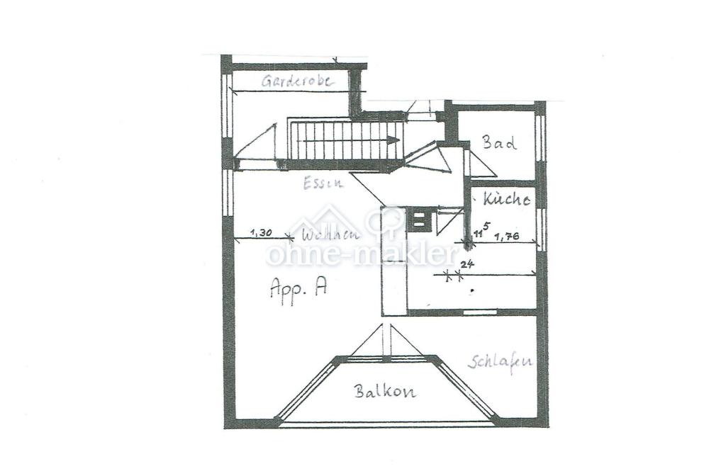 Südbalkon mit rhg. möbl. NR-Appartement für Berufstätige(n) in Friedrichsdorf - Foto 1
