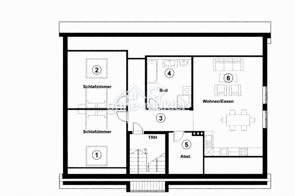 Moderne 3,5 Zimmer DG-Wohnung Erstbezug nach Sanierung - Foto 1