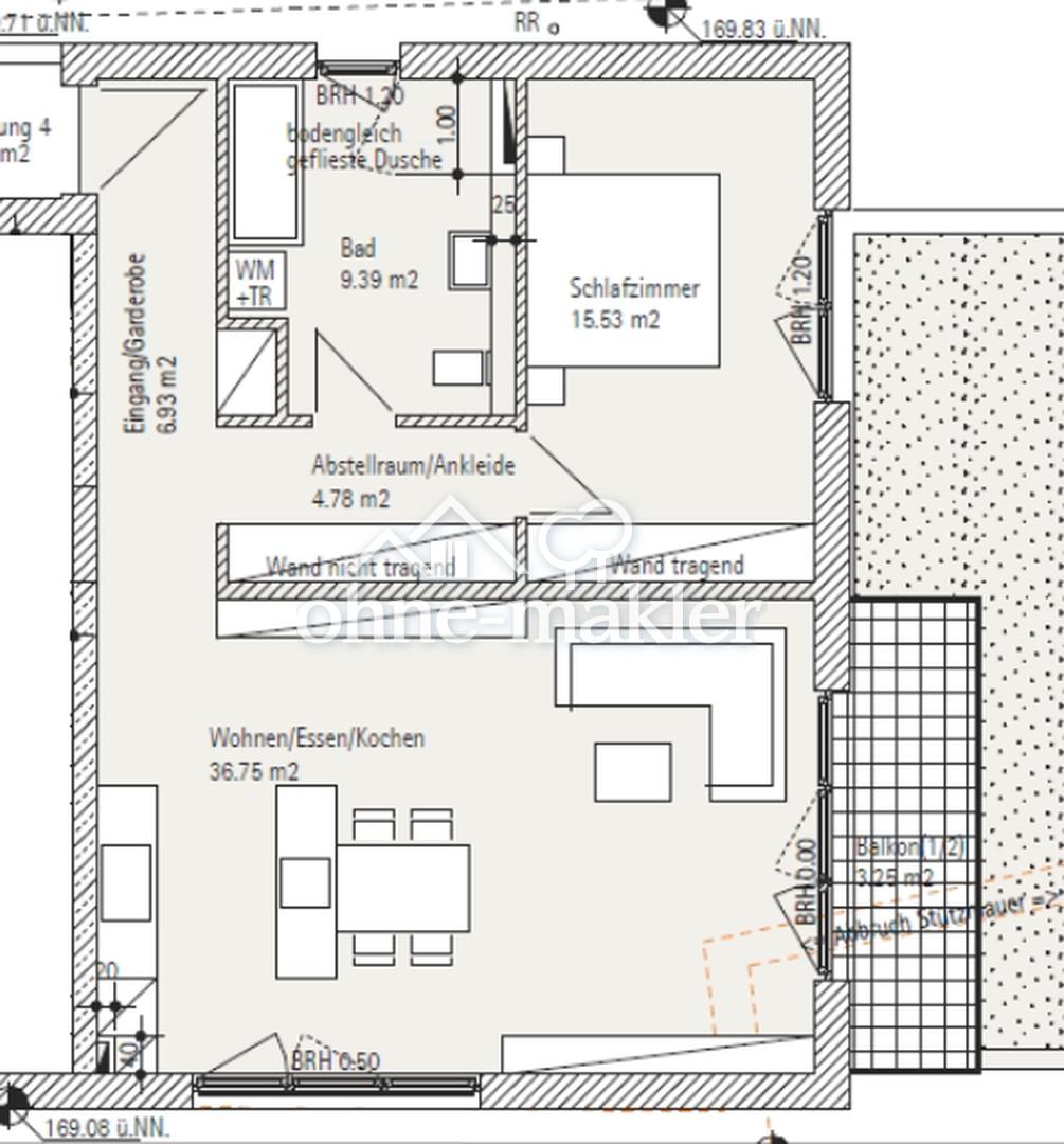Helle 2,5-Zimmer-Wohnung mit Stellplatz & Balkon in Oberschopfheim - Foto 2
