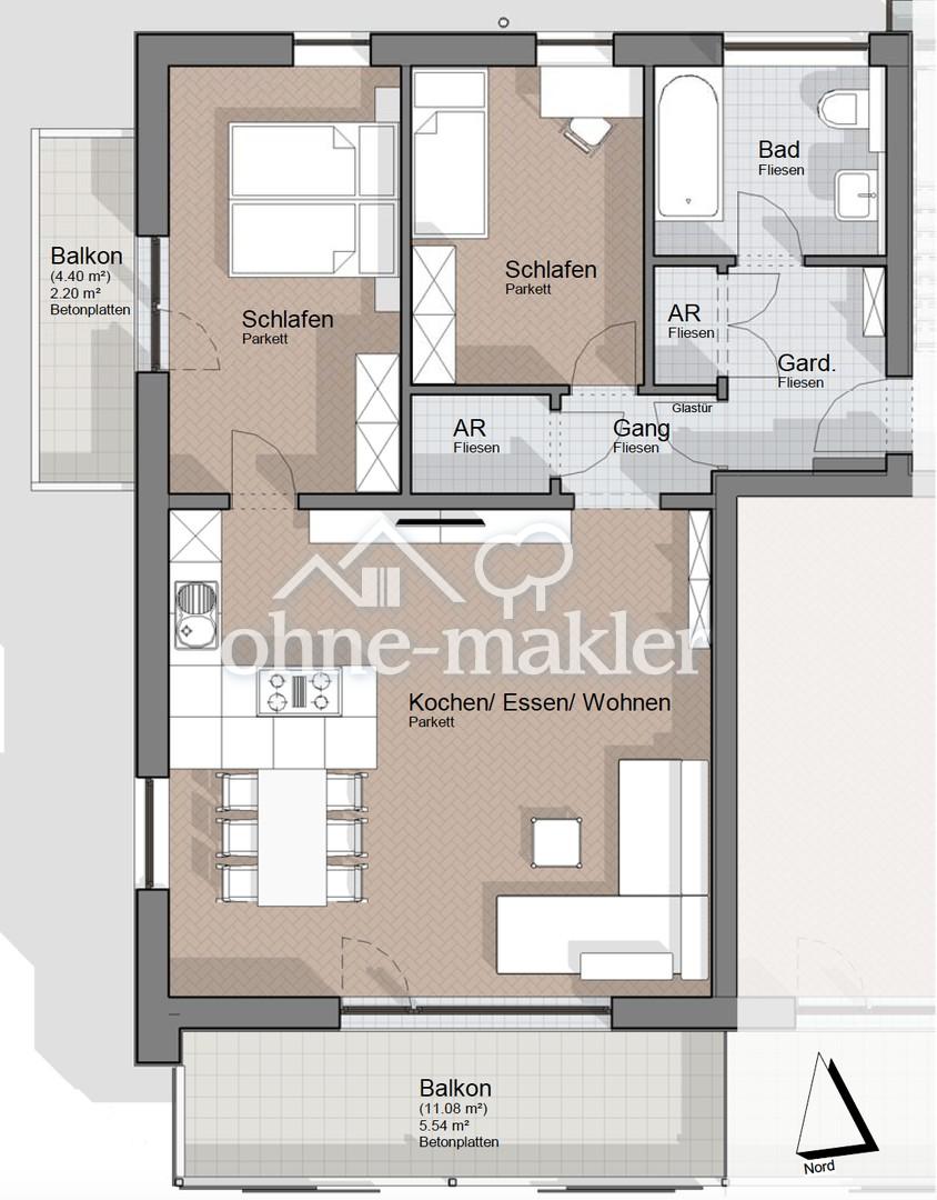 Zentrale 3 Zimmerwohnung in Freilassing - Photo 5