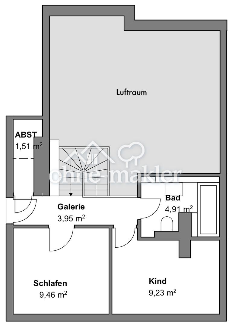Helle renovierte Galeriewohnung mit Tiefgaragenstellplatz - Foto 2