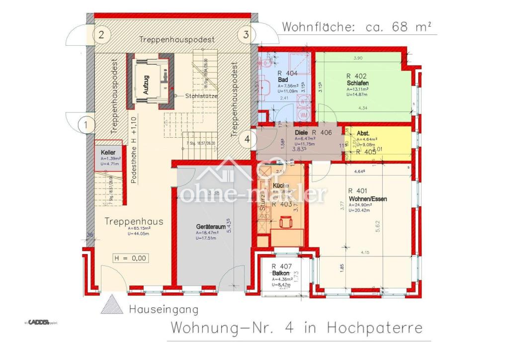 Hochpaterre Wohnen in der "Alte-Molkerei-Ditzum" - Foto 2