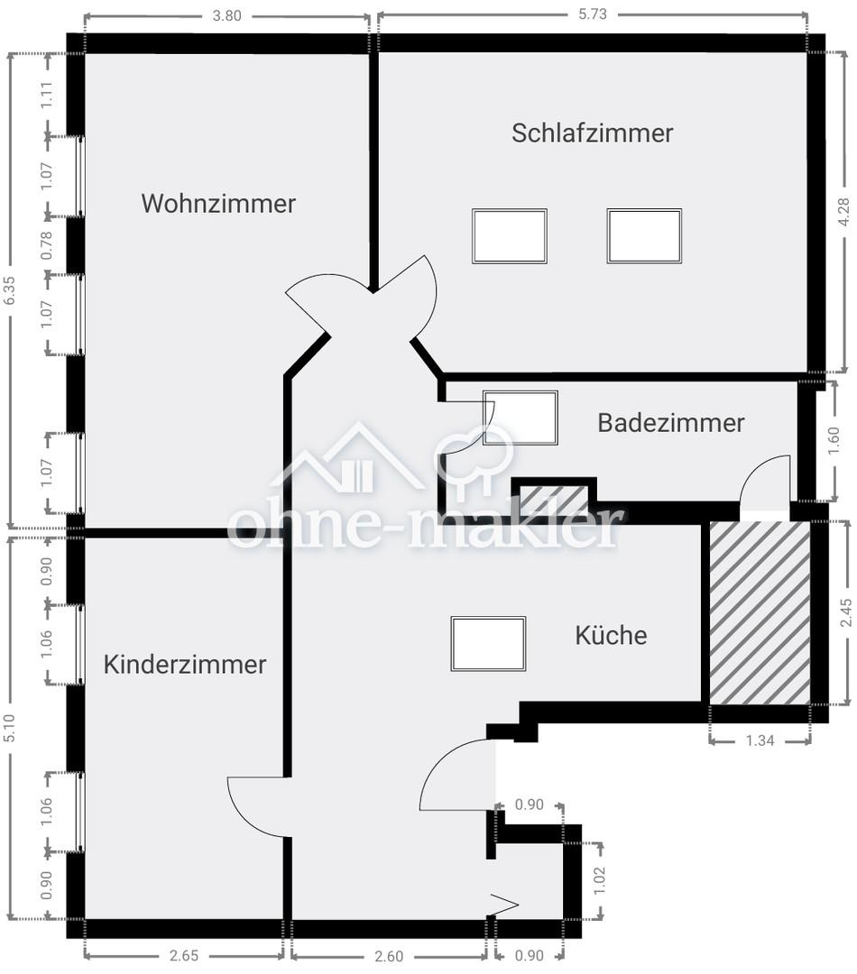 Schöne 3-Raum Dachgeschosswohnung mit zwei Keller und einem Stellplätzen im Herzen von Eberswalde - Foto 5