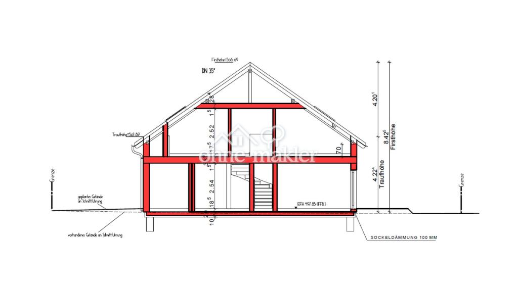 Neubau-Doppelhaushälfte mit 4 Zimmern in Althengstett (Erstbezug) - Foto 5