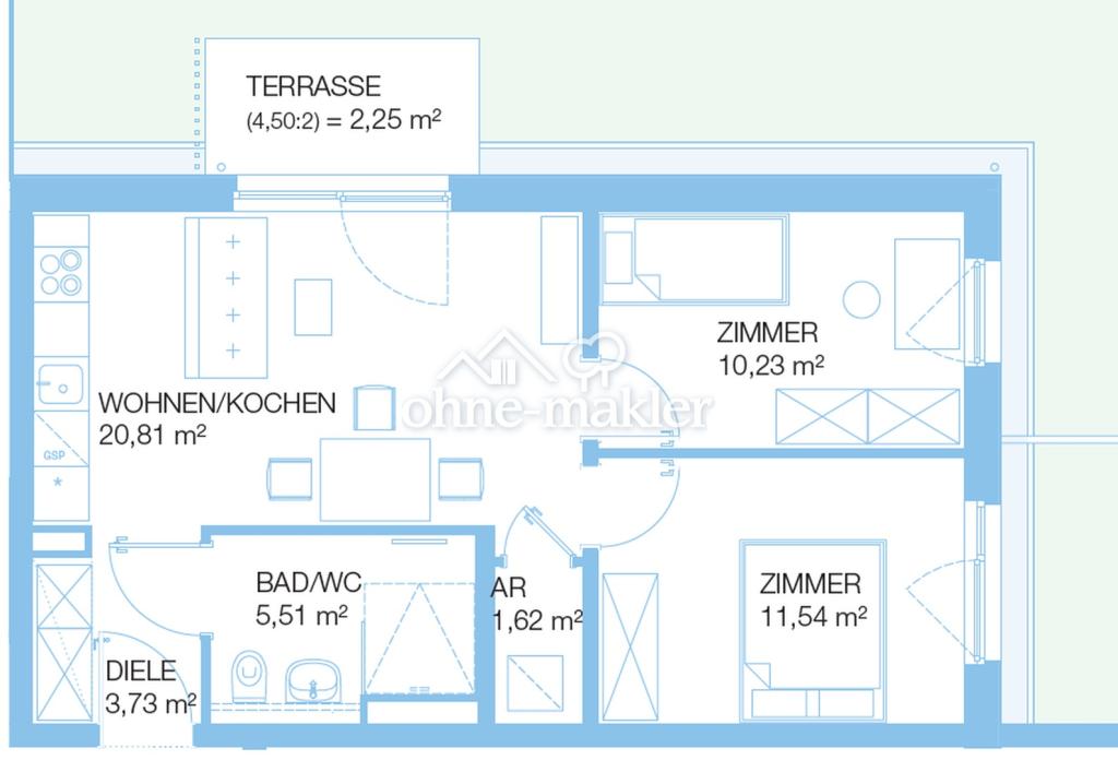 3 Zimmer Wohnung mit Terrasse und Garten in ruhiger Wohnlage, EBK - Photo 5
