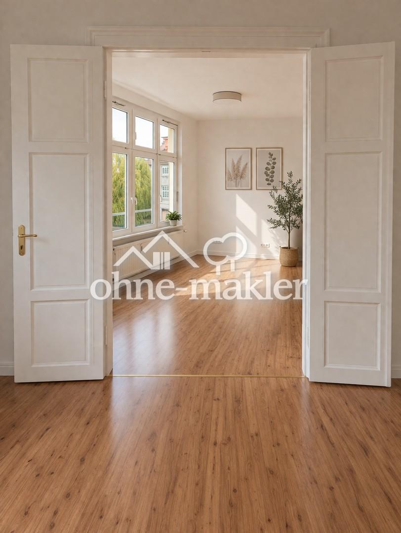 Altbau + Moderne großzügige 3 Raum Wohnung in Güstrow (LK Rostock) - Photo 2