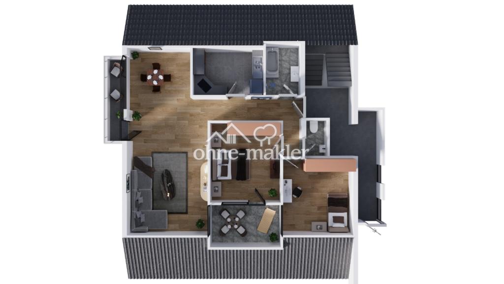 Nette und ruhige 3,5 Zimmer Dachgeschosswohnung mit Balkon, Einbauküche und Stellplatz - Photo 4