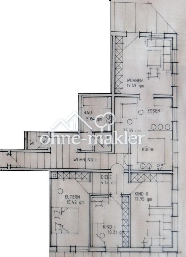 Vermietung 5 Zimmer Wohnung mit Süd-/Westbalkon - Foto 5