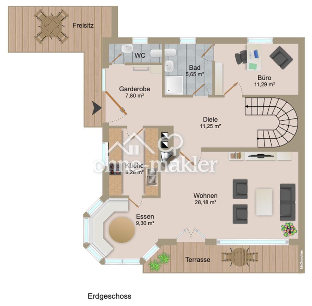 Großzügiges Haus mit Einliegerwohnung am See zur Miete - Foto 3