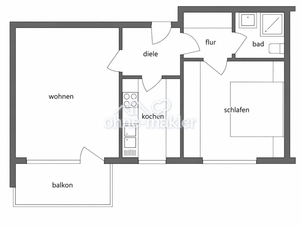 Erstbezug nach Sanierung, 2 Zimmer ETW Hanau-Kesselstadt - Foto 4