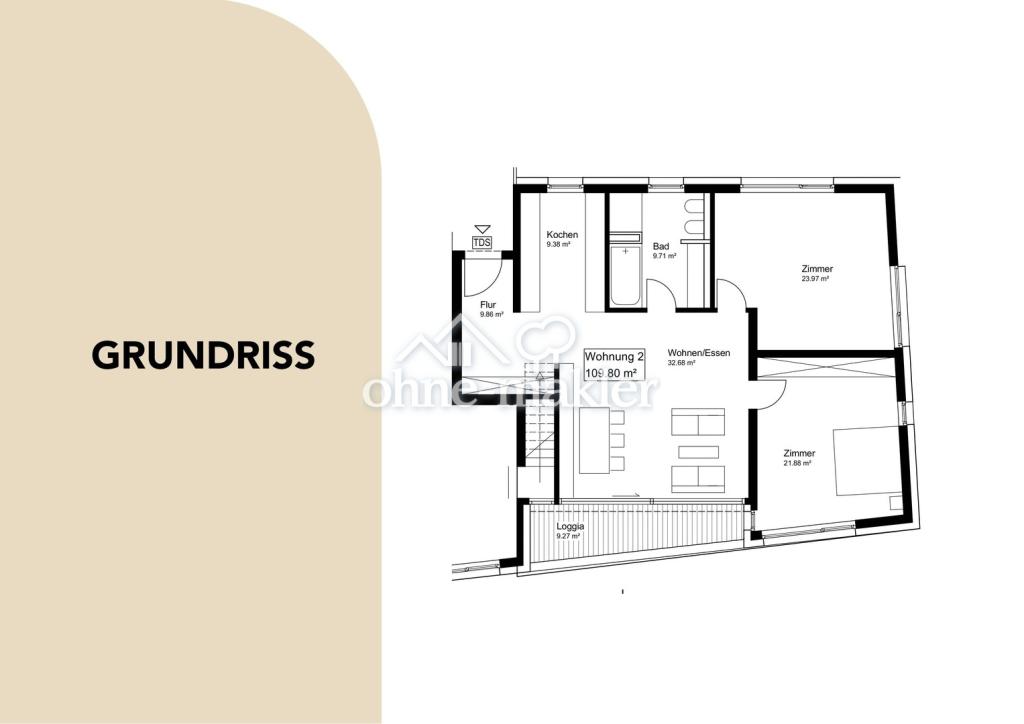 Erstbezug- hochwertige 3-Zimmer-Neubauwohnung mit 2,8m Deckenhöhe und Loggia - Foto 5