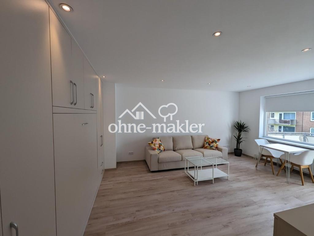 Möblierte Ein-Zimmer-Wohnung in Wandsbek mit Balkon, Garten und hochwertiger Ausstattung (All-Incl.) - Photo 5