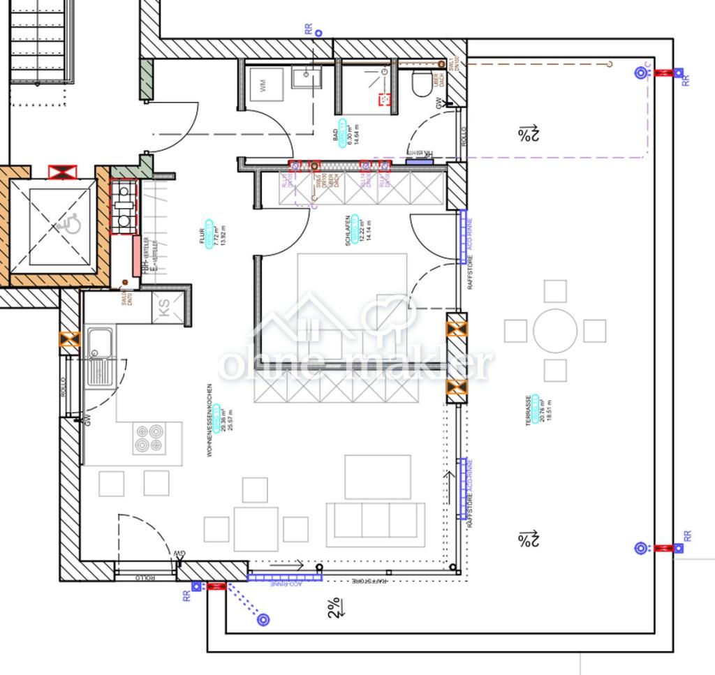 Moderne 2-Zimmer-DG-Wohnung mit Dachterrasse - Photo 5