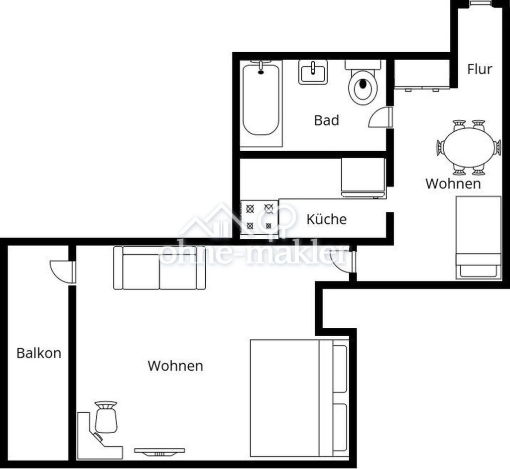 1,5-Zimmer Wohnung mit Balkon, frisch saniert - Photo 5