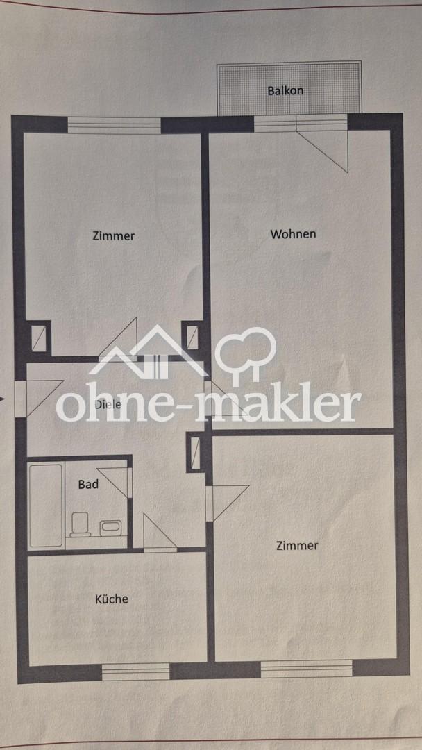 Mit eigener Garage, Einbauküche und Balkon - Frisch sanierte 3 Raum Wohnung - Photo 2