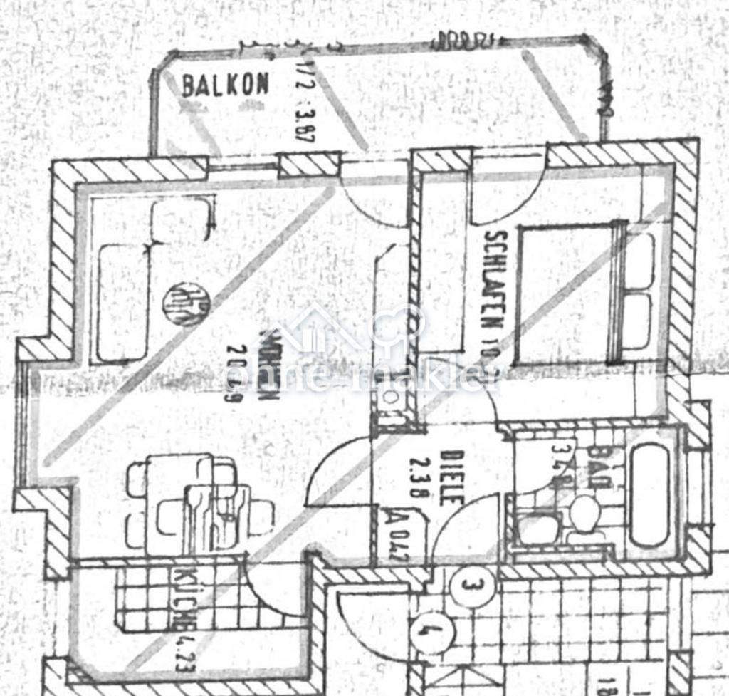 ROVISIONSFREI: Sehr helle, ideal geschnittene und ruhige 2-Zimmer-Wohnung - Foto 2