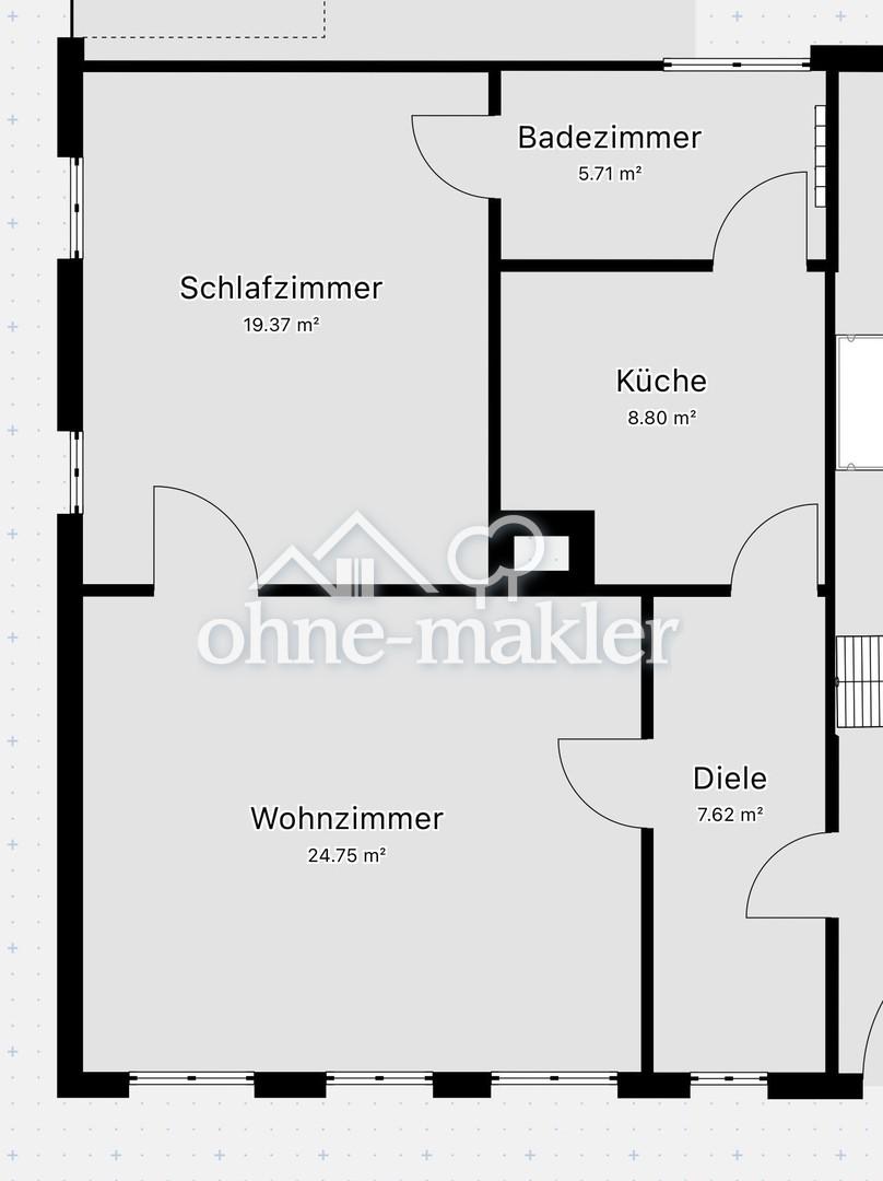Greene: Frisch renovierte 2-Zimmer-Wohnung im Erdgeschoss (66 m²) - Photo 4