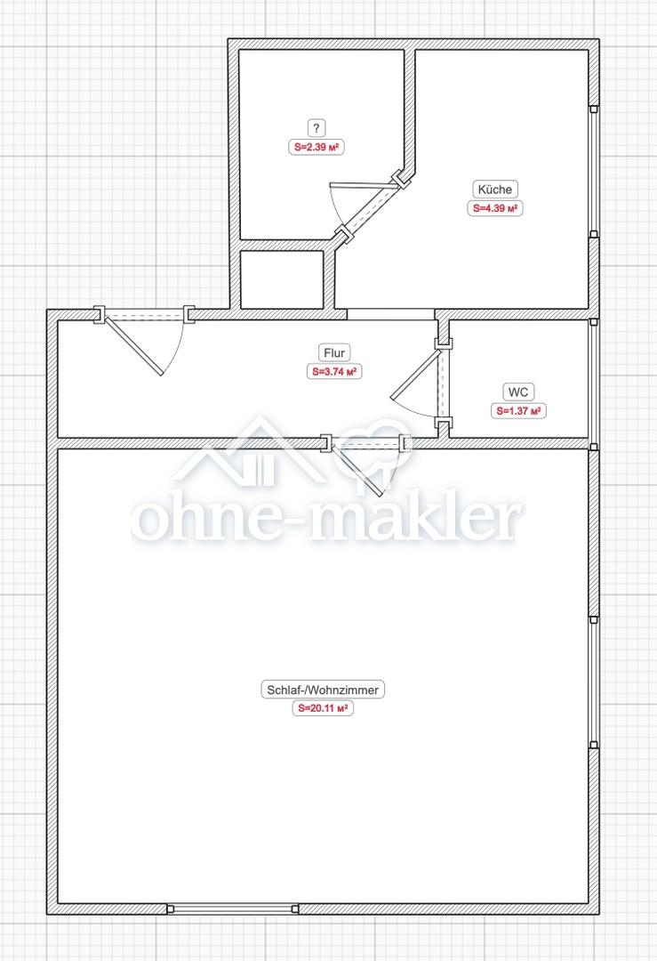 Erstbezug | 1 Zimmer | hell | 32 m² - Foto 4