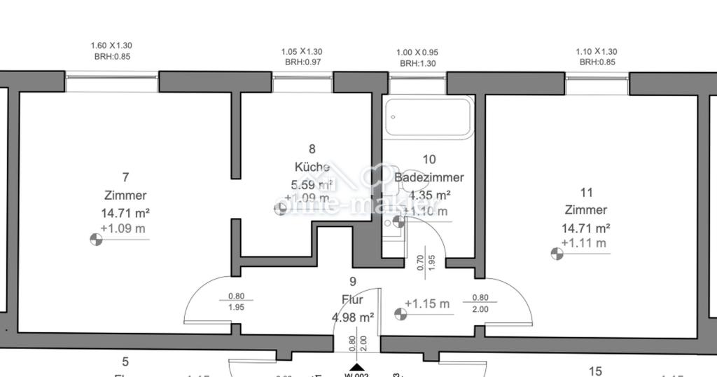 2-Zi.-Wohnung in ruhiger Lage - Erstbezug nach hochwertiger Sanierung - Schlesierstraße 5 - Foto 4