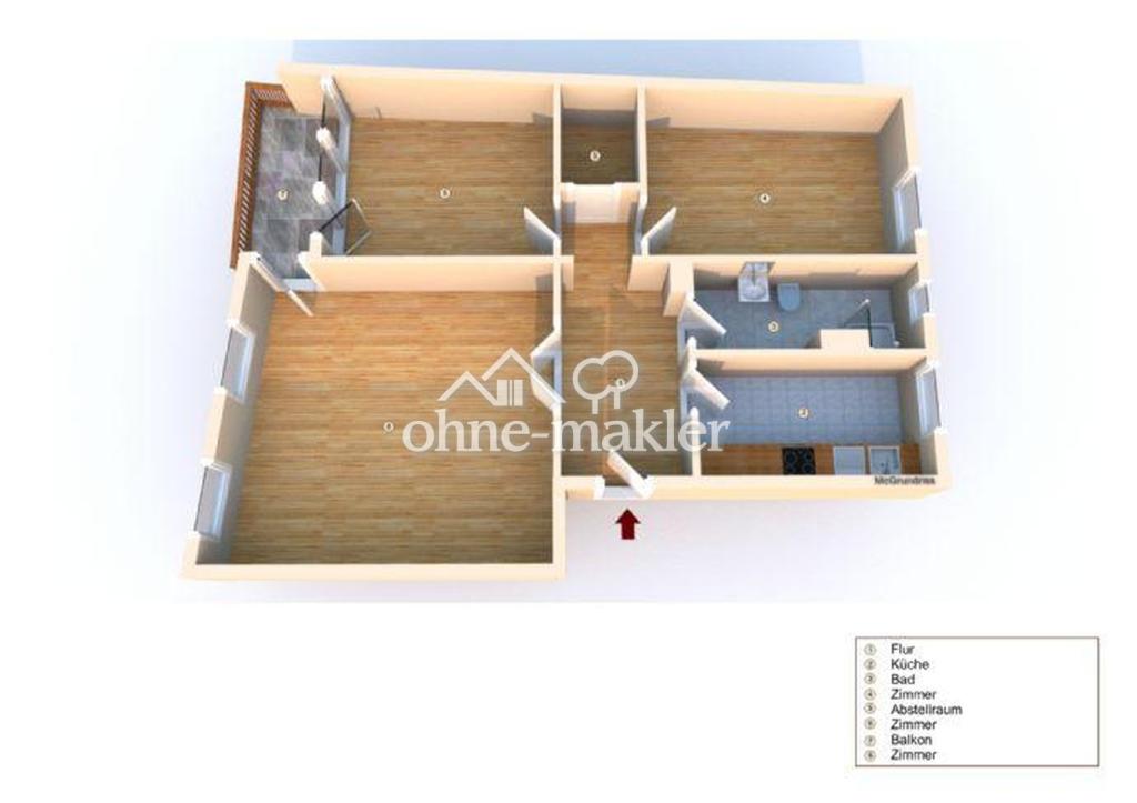 Helle 3-Zimmer-Etagenwohnung in der Altstadt - Photo 4