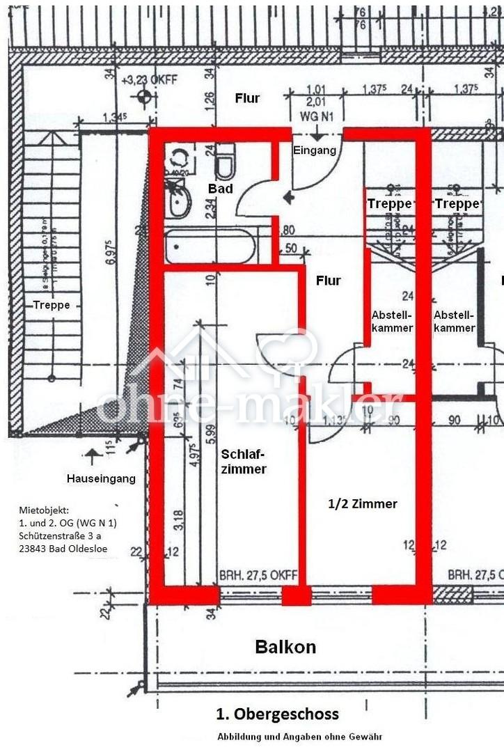 2,5 Zi. Maisonette-Mietwhg. im Zentrum - Foto 1