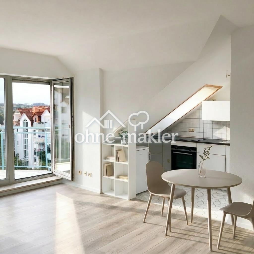 Charmante Dachgeschosswohnung (mobiliert) mit traumhaftem Balkon in Diedorf - Foto 2