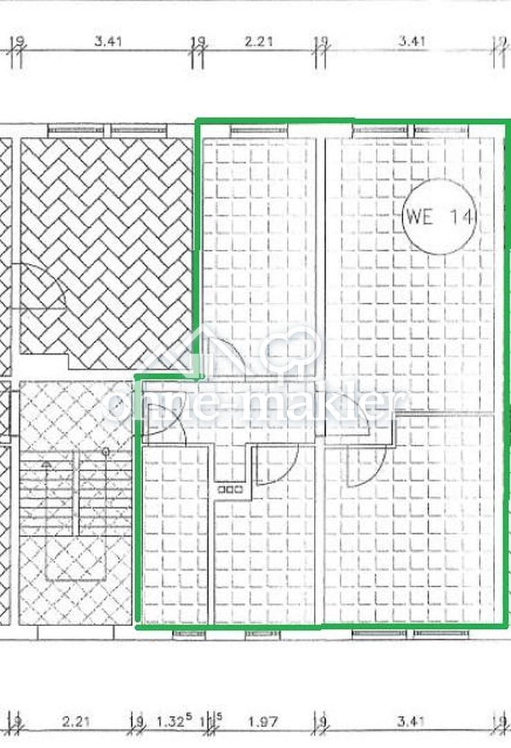Gut geschnittene 3-Raum-Wohnung mit Einbauküche in gepflegtem Mehrfamilienhaus - Photo 2