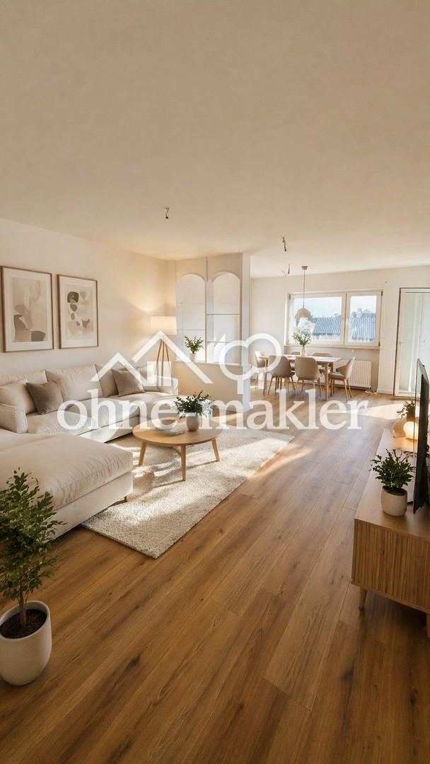 Erstbezug nach Renovierung: Sehr helle, großzügig geschnittene 3-Zimmer Wohnung mit Balkon & Garage - Photo 1