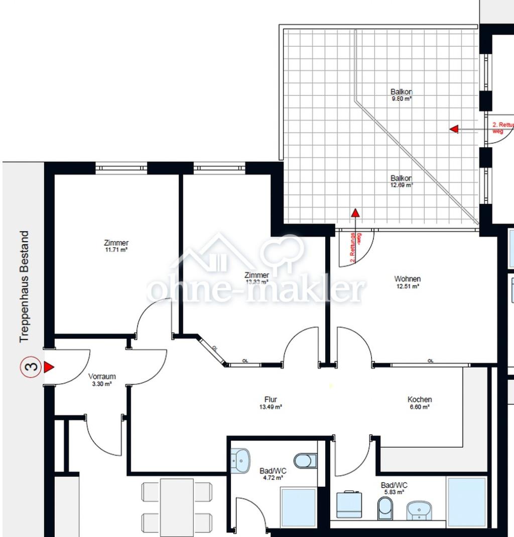 Kersanierte zentrale voll möblierte 4 Zimmer Wohnung - Photo 4