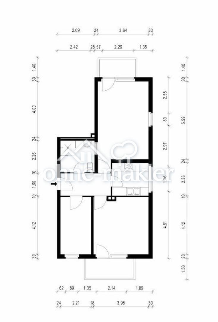6 Gehminuten zum Westpark // komplette Sanierung, helle Wohnung 70m² im Grünen, zwei große Balkone - Foto 2