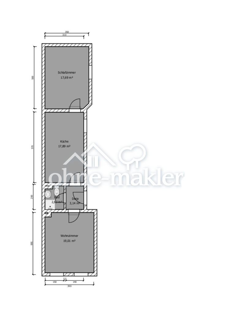 2-Raum-Wohnung in Bahnhofsnähe, ruhiger Lage in Halle - Photo 3
