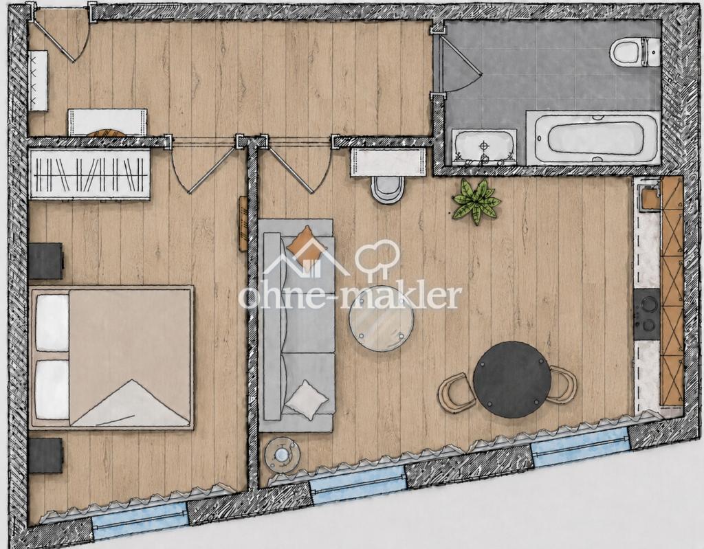 2-Zimmer-Whg. mit Burgblick | möbliert | Altstadt vor der Tür | St. Johannis - Photo 3