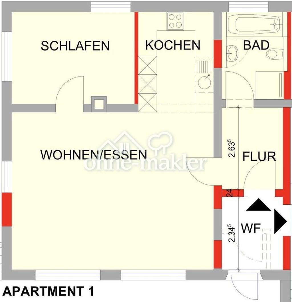 Erstbezug nach Kernsanierung: 2ZKB Erdgeschosswohnung mit gehobener Innenausstattung und Stellplatz - Photo 5