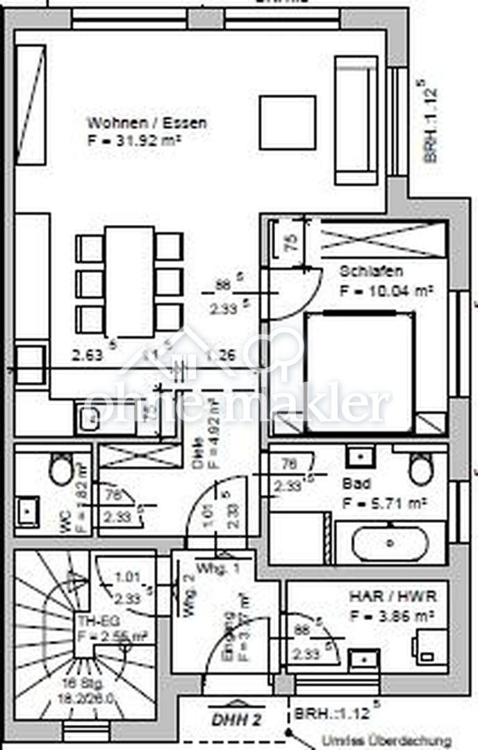 Neubau Jahr 2020 2-Zimmer Wohnung in einem Doppelhaus rechts - Foto 4
