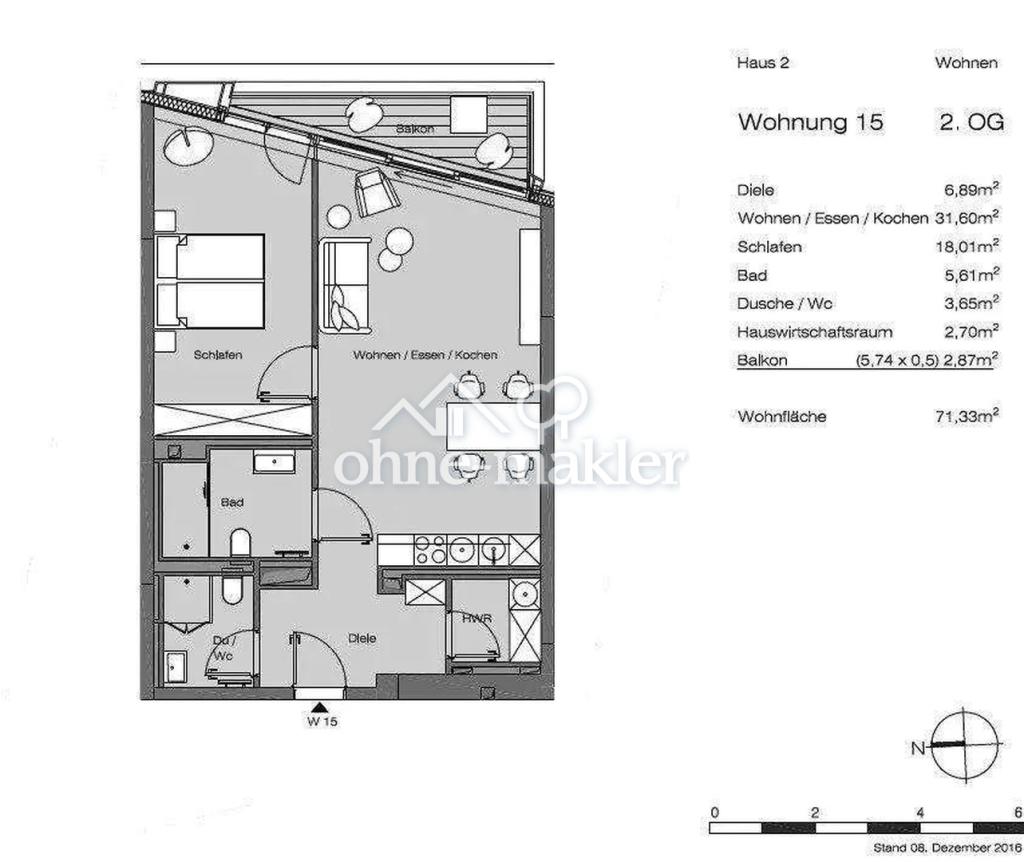 Luxuriöse Premium-Wohnung im Herzen Frankfurts – 2 Zimmer Voll Möbliert Balkon Exklusive Ausstattung - Photo 3