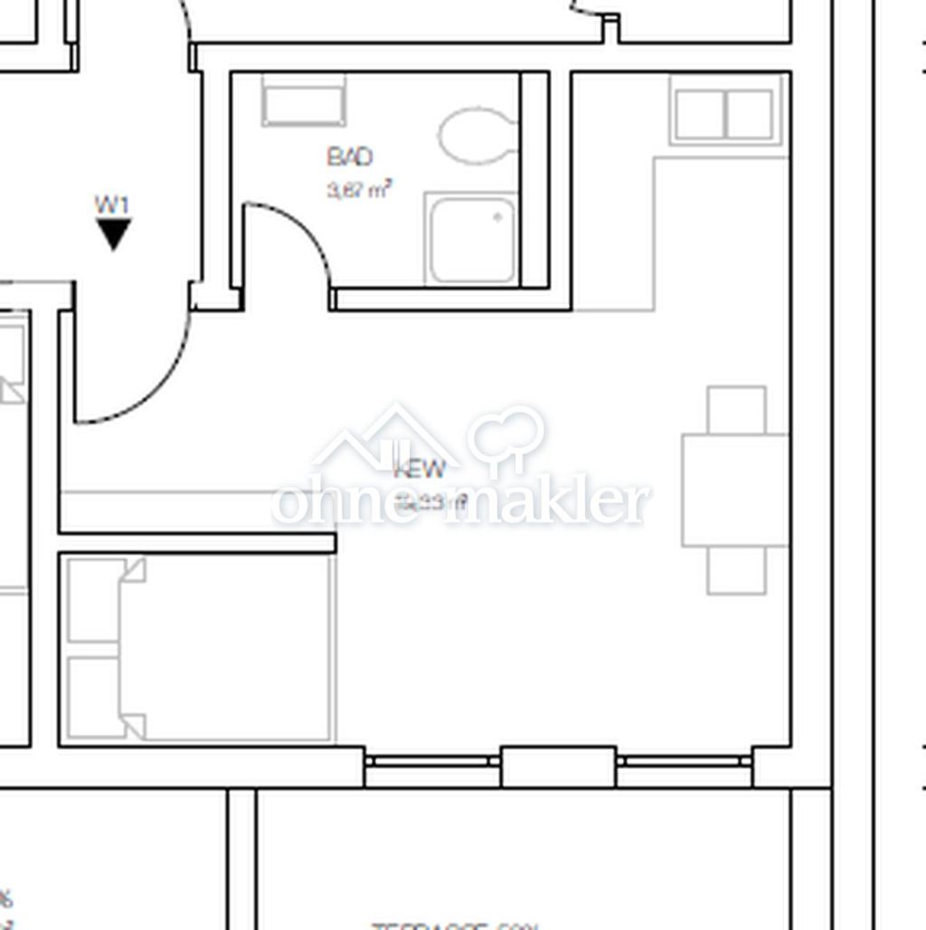 1Zimmer Wohnung neues schönes Bad, mit Küche, Abstellraum, Aufzug direkt in der City Friedberg! - Foto 2