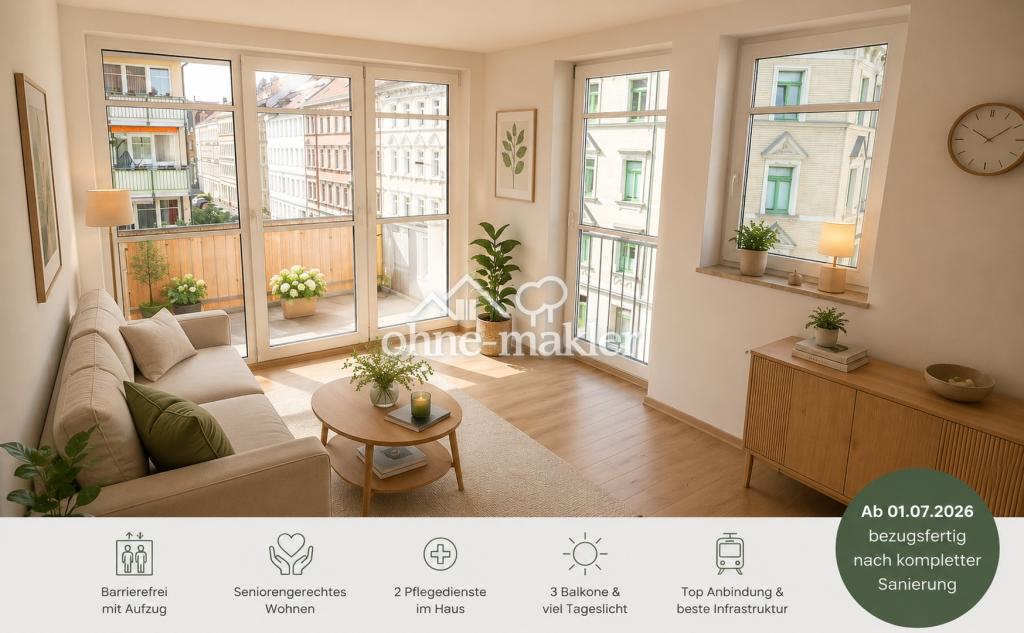 helle barrierefreie 3 Raum Whg. neu saniert mit Balkonen - Photo 4