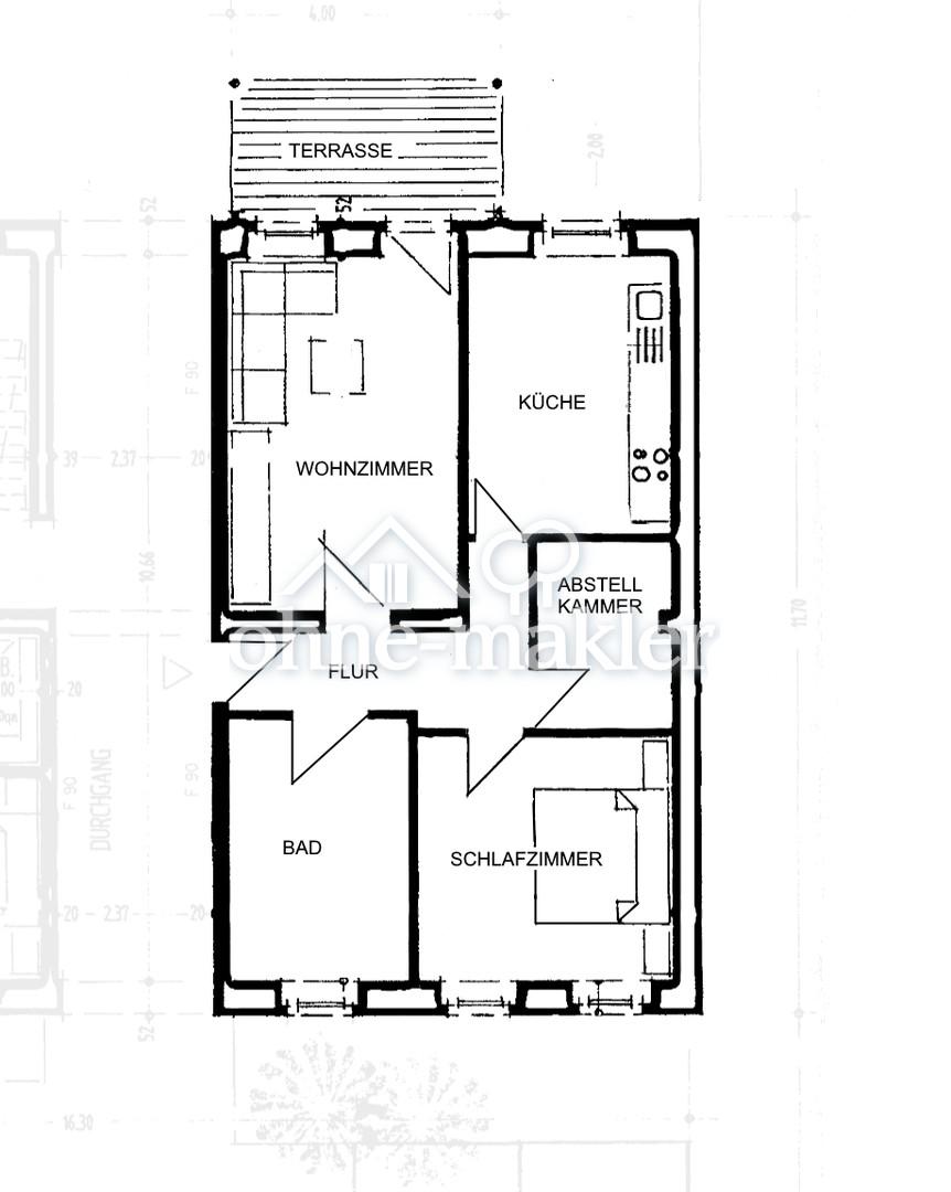 Großzügige, frisch renovierte 2-Zimmer-Wohnung mit Terrasse & EBK in Magdeburg - Foto 1