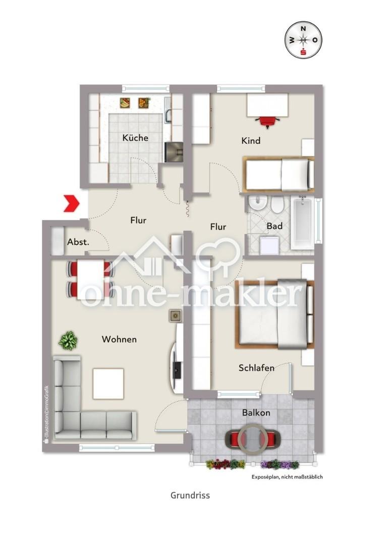 3-Zimmer-WG + gr. Südbalkon + Balkonkraftwerk + Renovierung nach Absprache + St. Johannis - Photo 4