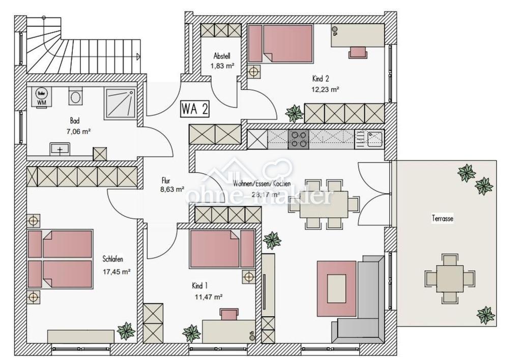 4 Zimmer Neubauwohnung mit Terrasse ab sofort zu vermieten (Nr. 2) - Foto 3